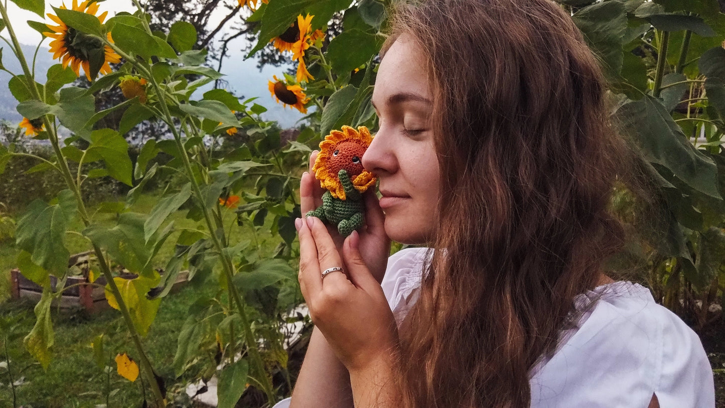 Crocheted Sunflower Person