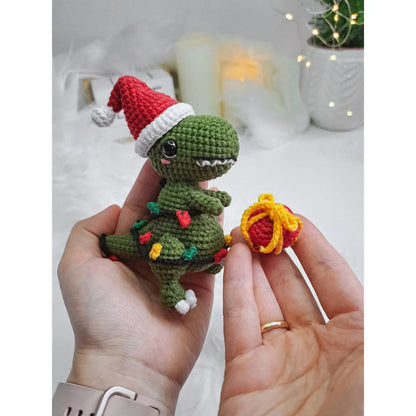 Crochet Christmas Dino