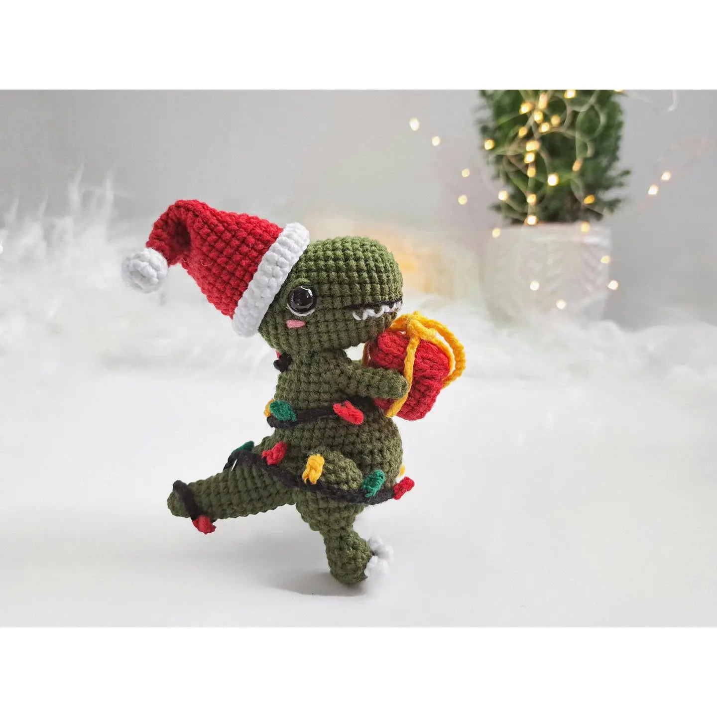 Crochet Christmas Dino