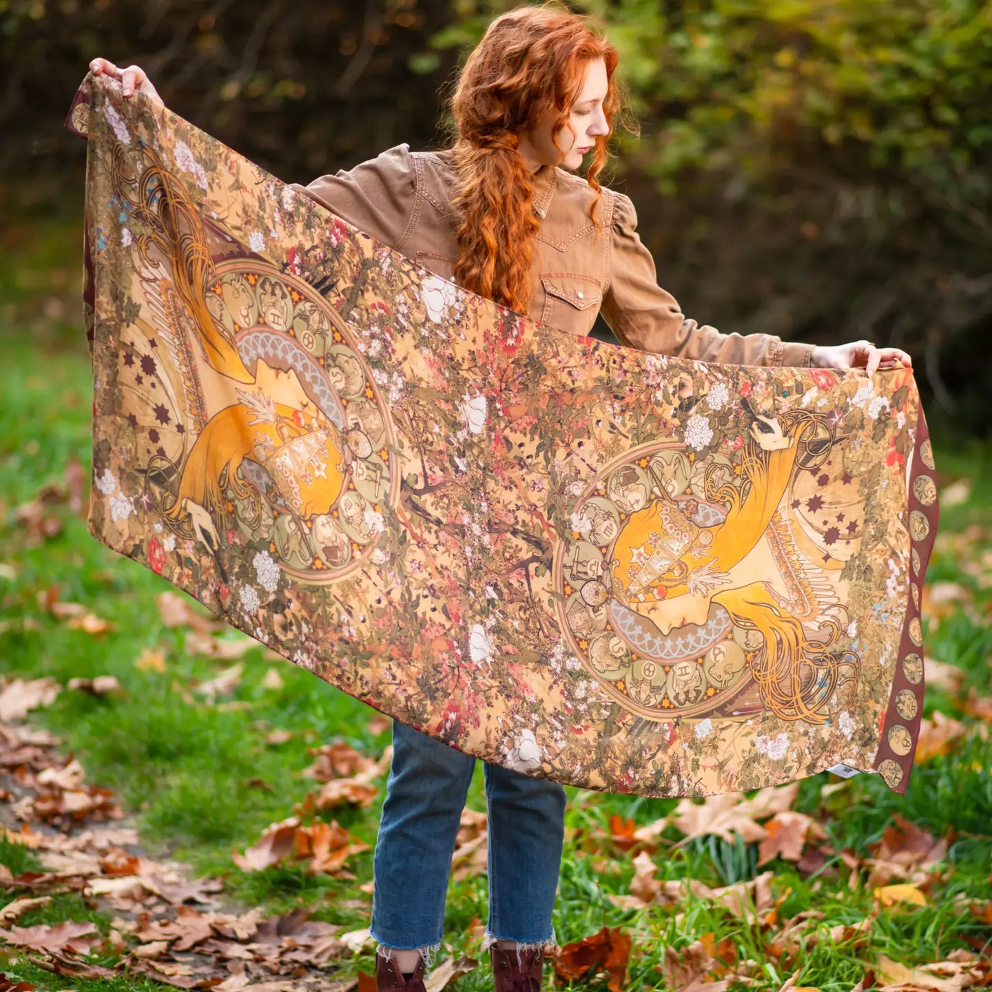 Dream Weaver Bohemian Scarf with Zodiac Signs