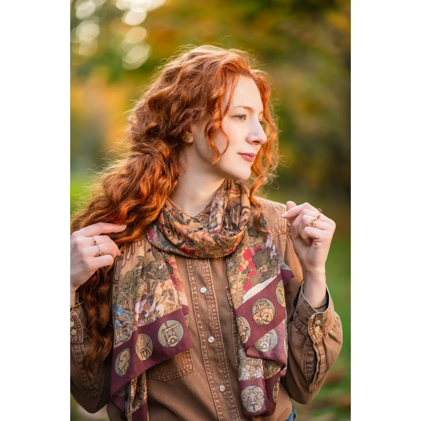 Dream Weaver Bohemian Scarf with Zodiac Signs