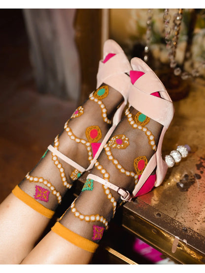 Pearls And Jewels Socks