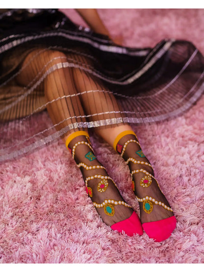 Pearls And Jewels Socks