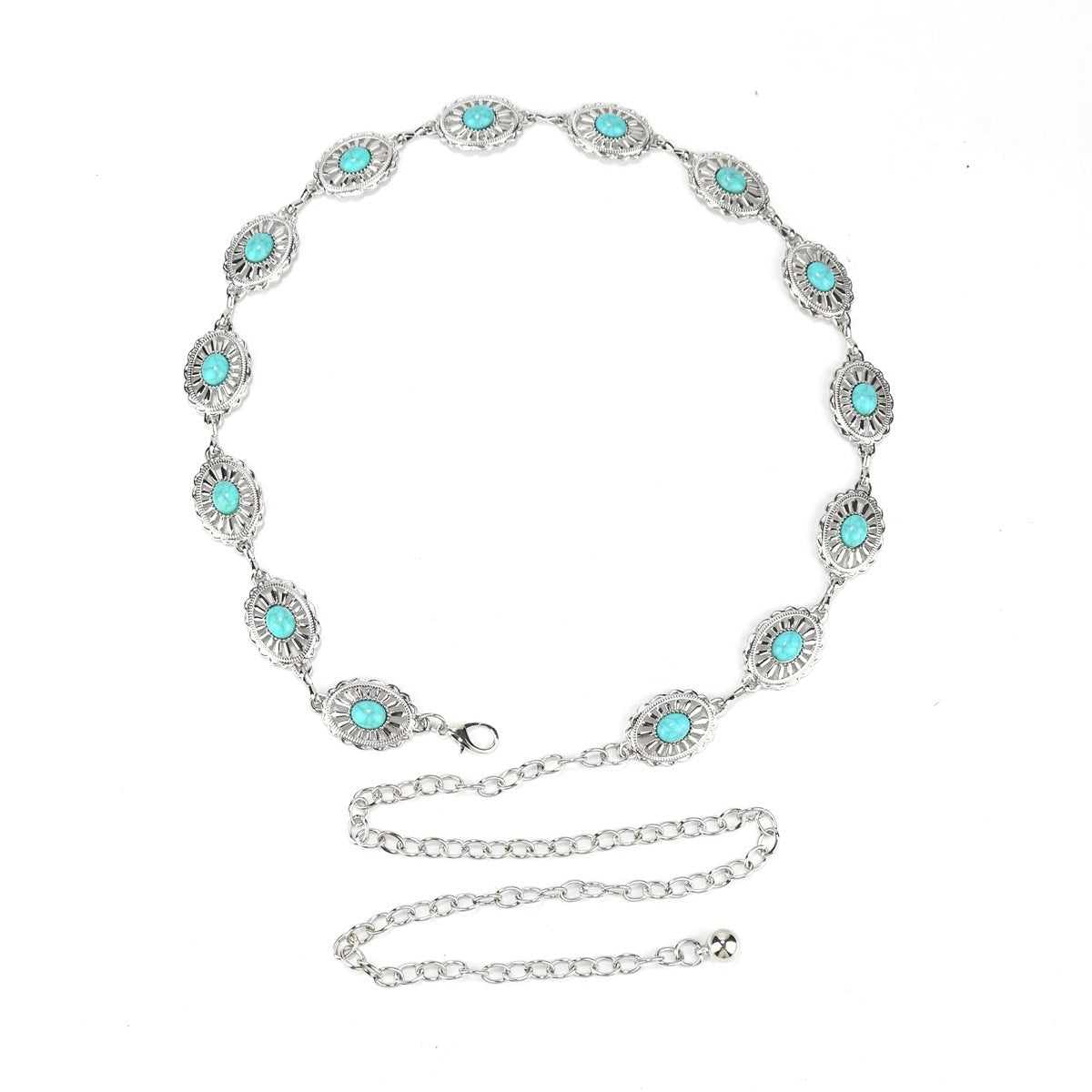 Turquoise Chain Waist Belt