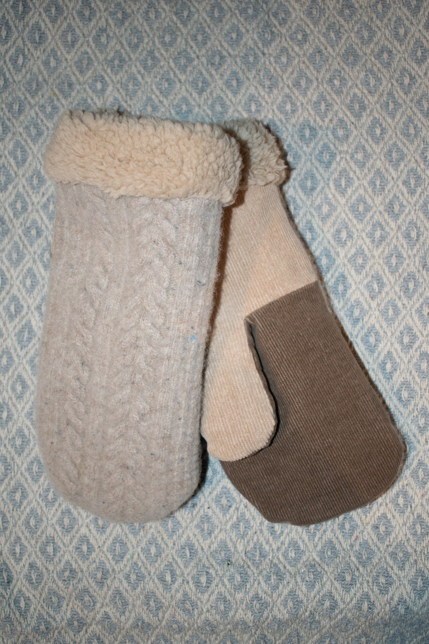 Grey, Brown, Tan Mittens