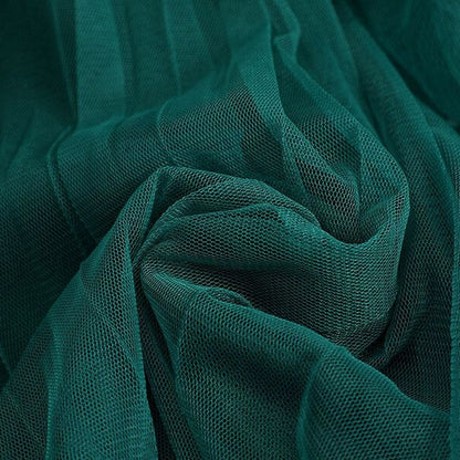 Beaded Mesh Pleated Skirt