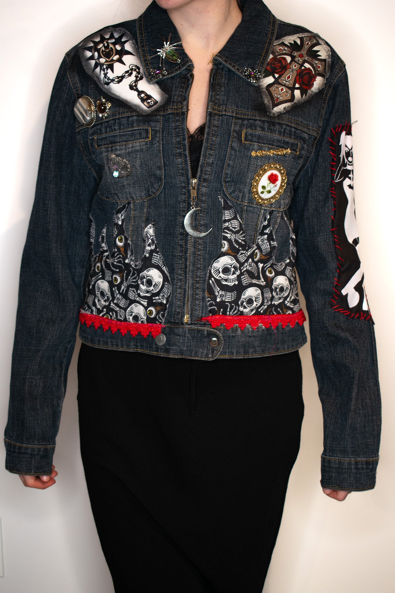 Skull Denim Jacket | Small