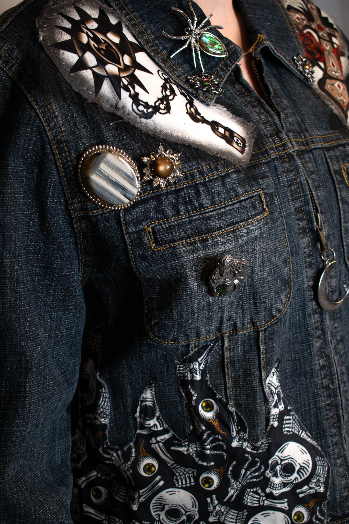Skull Denim Jacket | Small