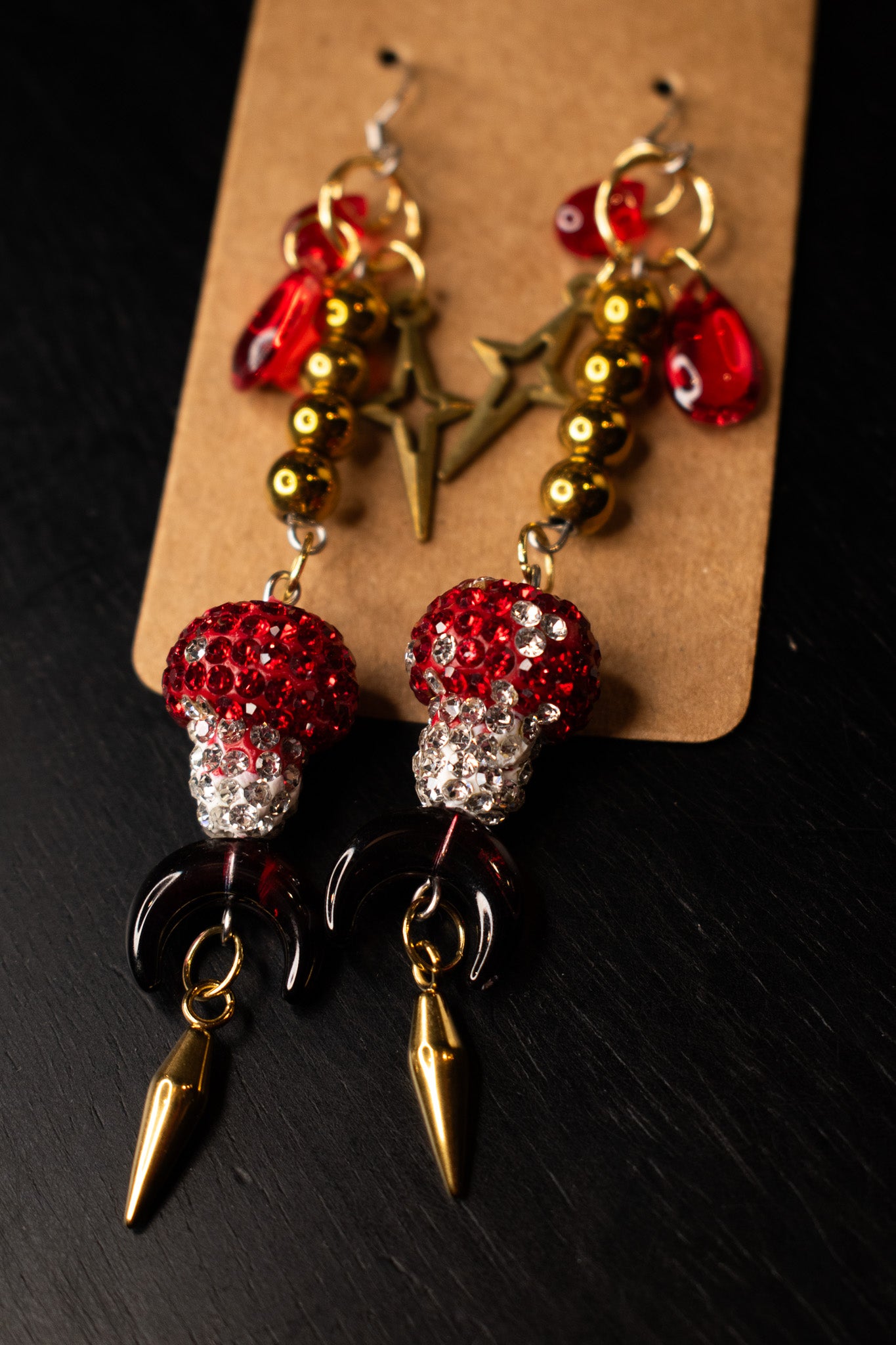Mystic Mushroom Dangle Earrings