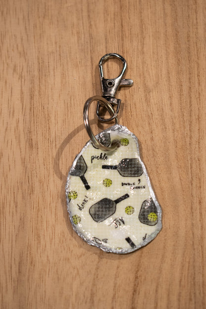 Oyster Shell Bag Charm (Pickleball)