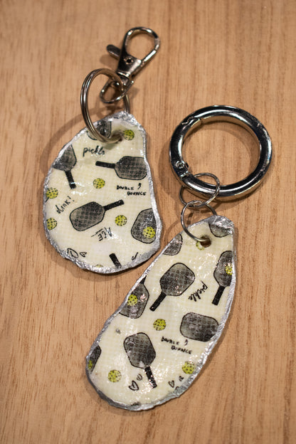 Oyster Shell Bag Charm (Pickleball)