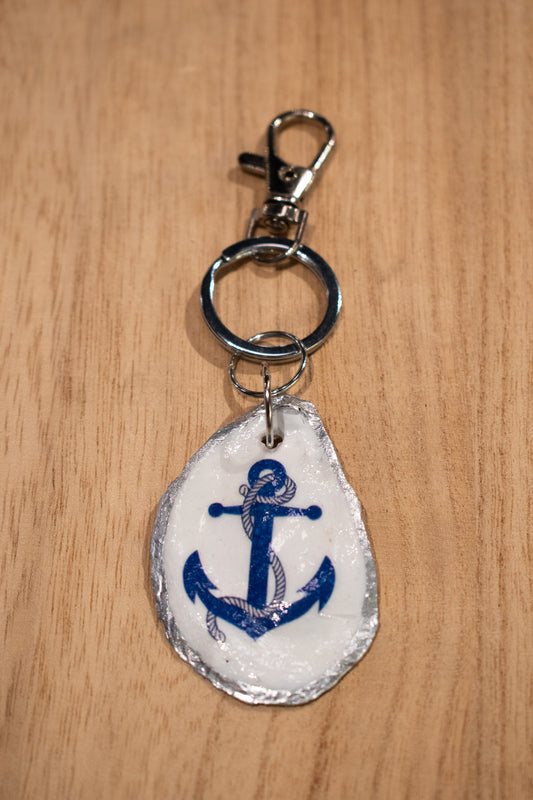 Oyster Shell Bag Charm (Anchor)