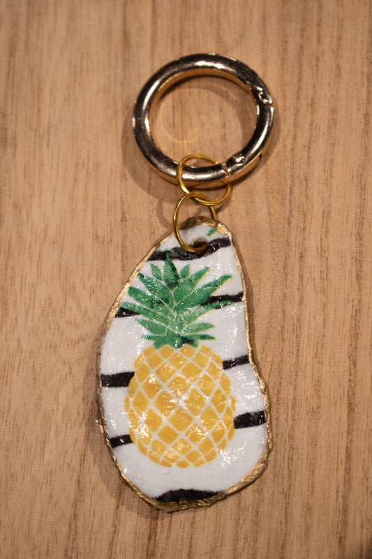 Oyster Shell Bag Charm (Pineapple)