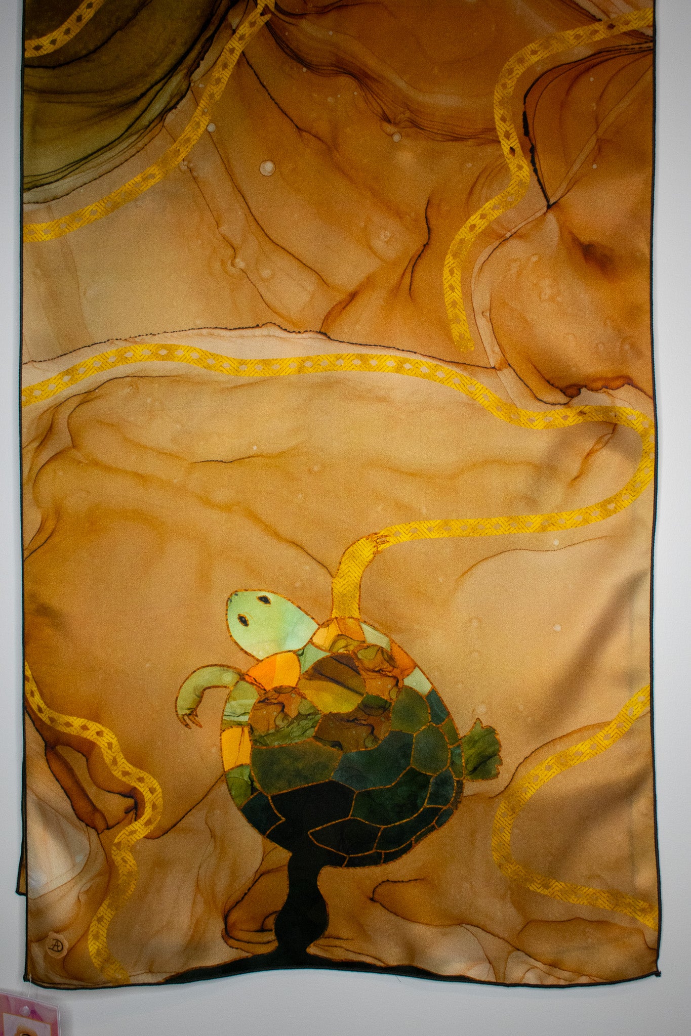 Turtle No. 1 Silk Scarf (16” X 72”)
