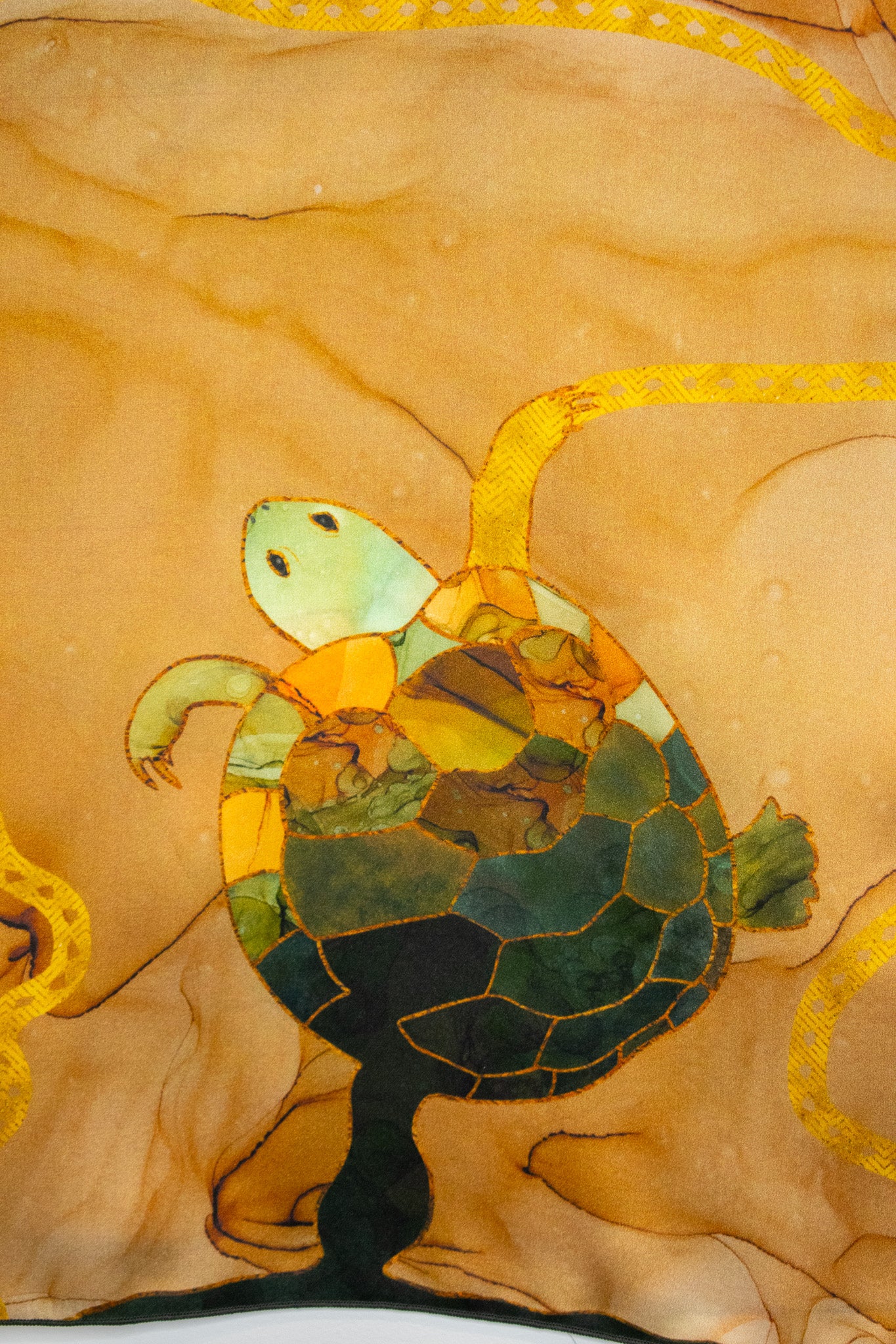 Turtle No. 1 Silk Scarf (16” X 72”)