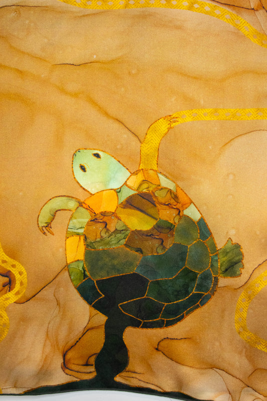 Turtle No. 1 Silk Scarf (16” X 72”)