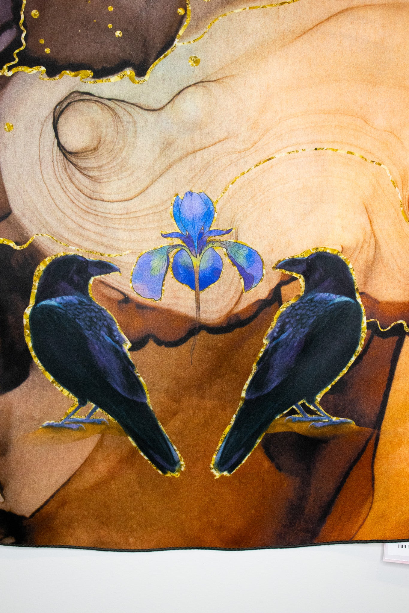 Crows No. 1 Silk Scarf (16” X 72”)