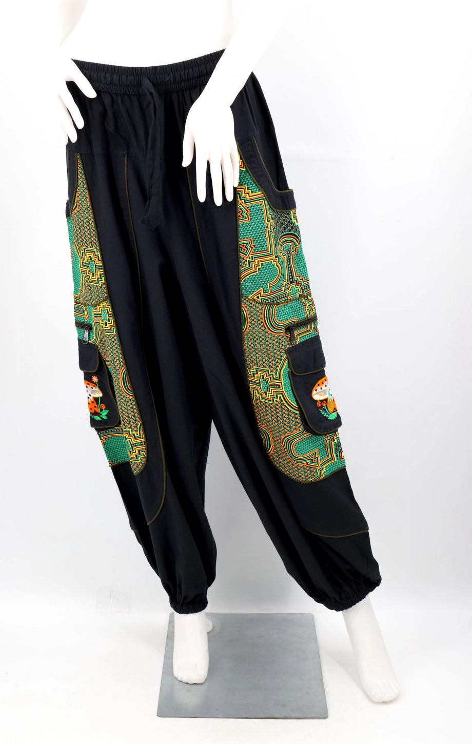 Geometric Mushroom Harem Pants