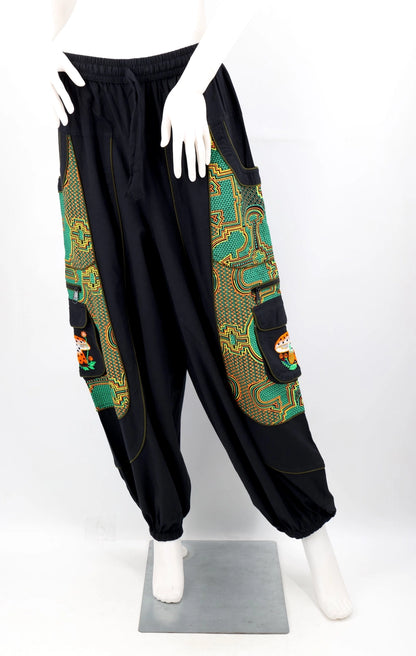 Geometric Mushroom Harem Pants