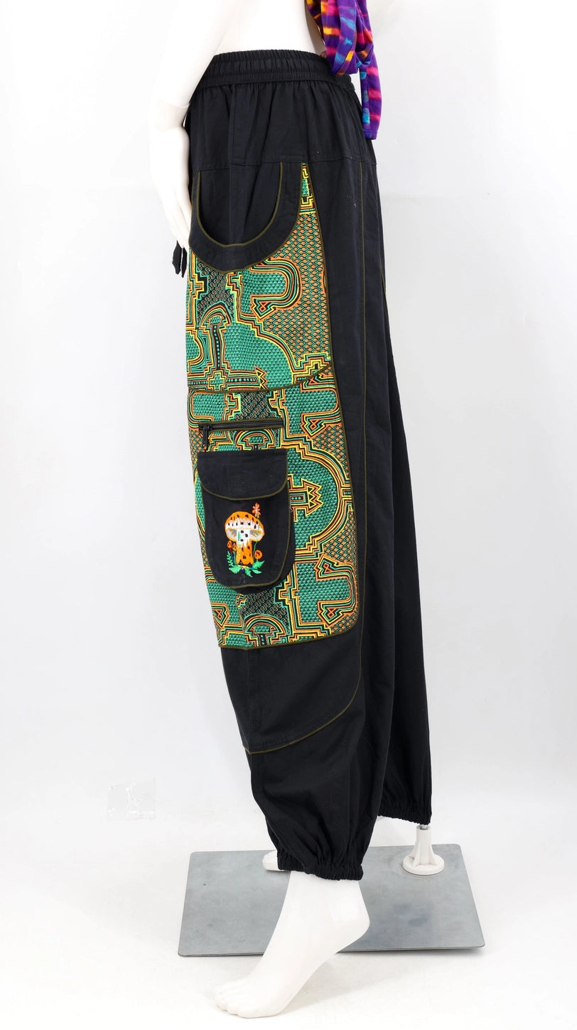 Geometric Mushroom Harem Pants