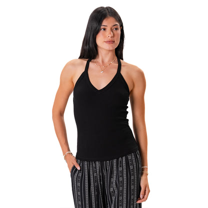 Black Ribbed Top