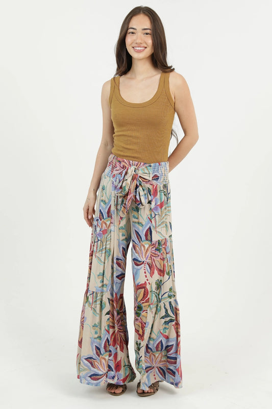 Floral Wide Leg Pants
