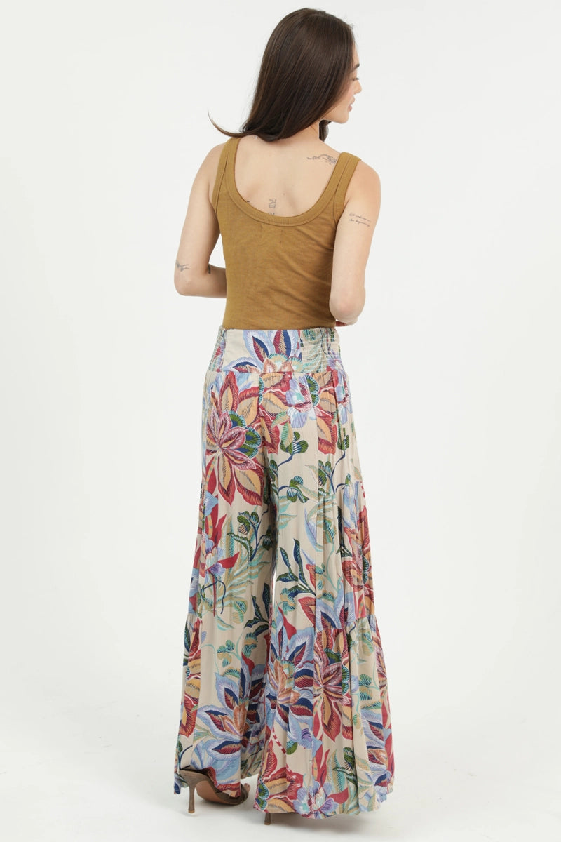 Floral Wide Leg Pants