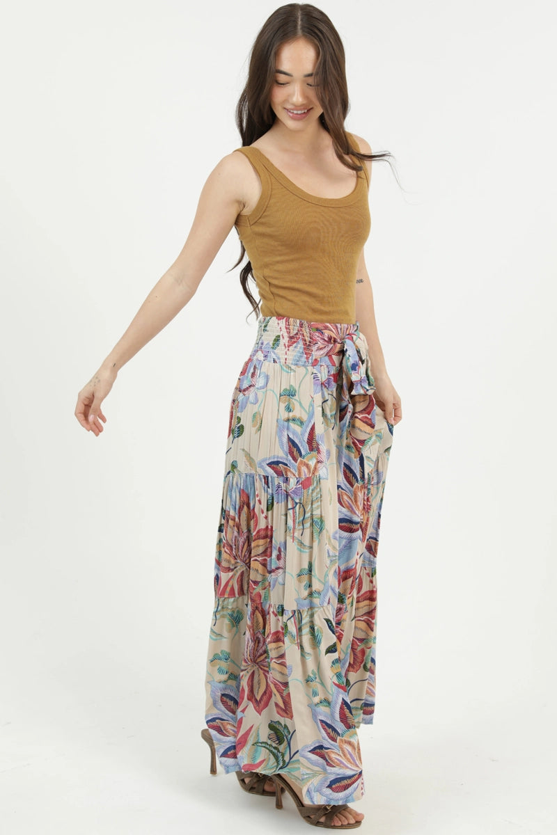 Floral Wide Leg Pants