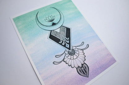 Marine Watercolor Print