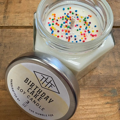 Birthday Cake Soy Candle - 3oz Hexagon Jar