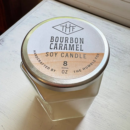 Bourbon Caramel Soy Candle - 3oz Hexagon Jar