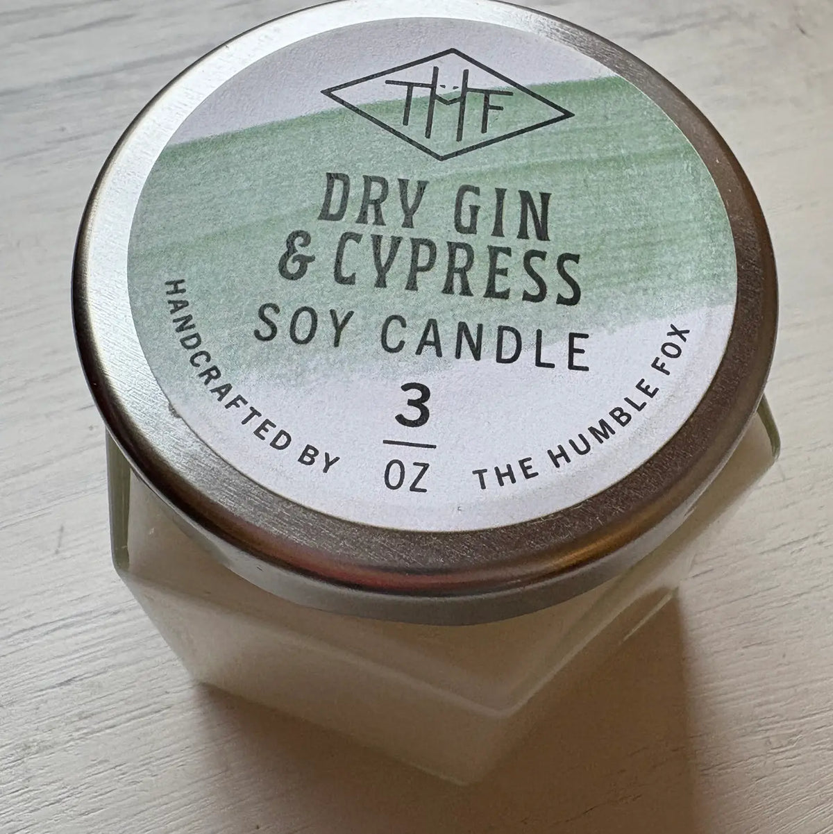 Dry Gin And Cypress Soy Candle - 3oz Hexagon Jar