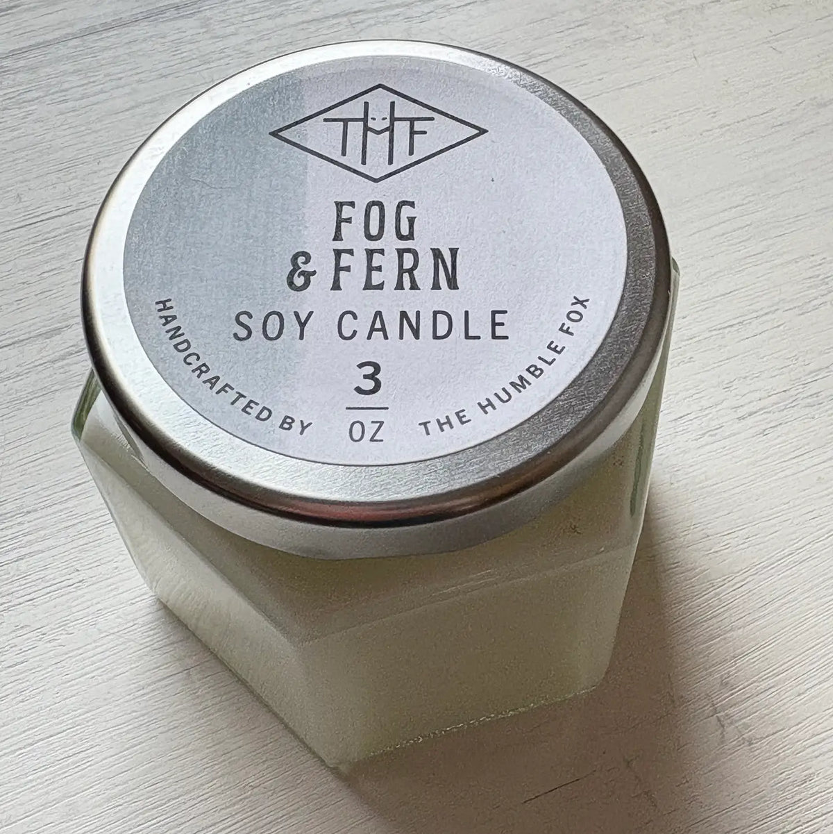 Fog and Fern Soy Candle - 3oz Hexagon Jar