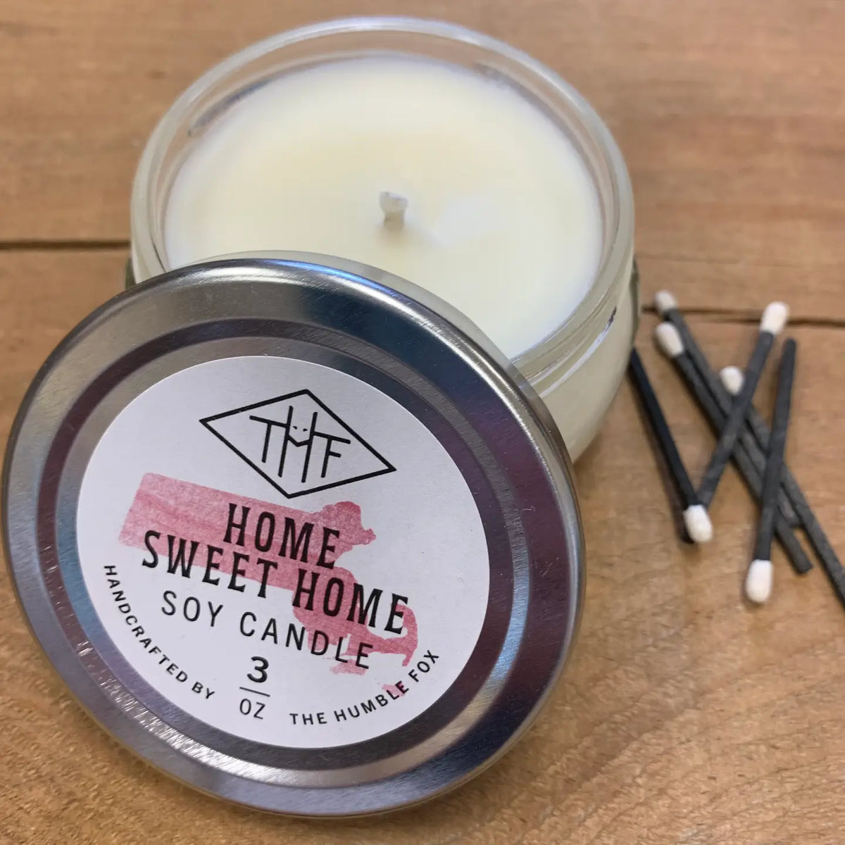 Massachusetts Home Soy Candle - 3oz Hexagon Jar