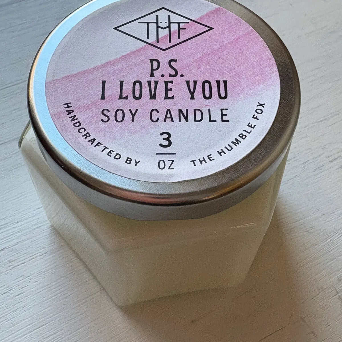P.S I Love You Soy Candle - 3oz Hexagon Jar