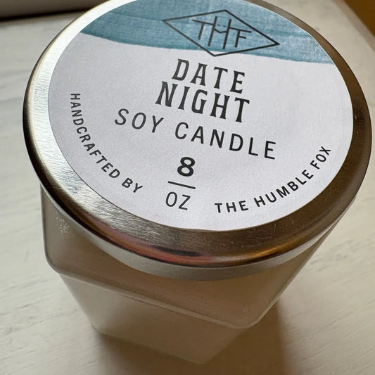 Date Night Soy Candle - 8oz Hexagon Jar