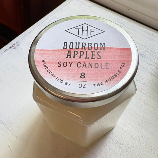 Bourbon Apples Soy Candle - 8oz Hexagon Jar