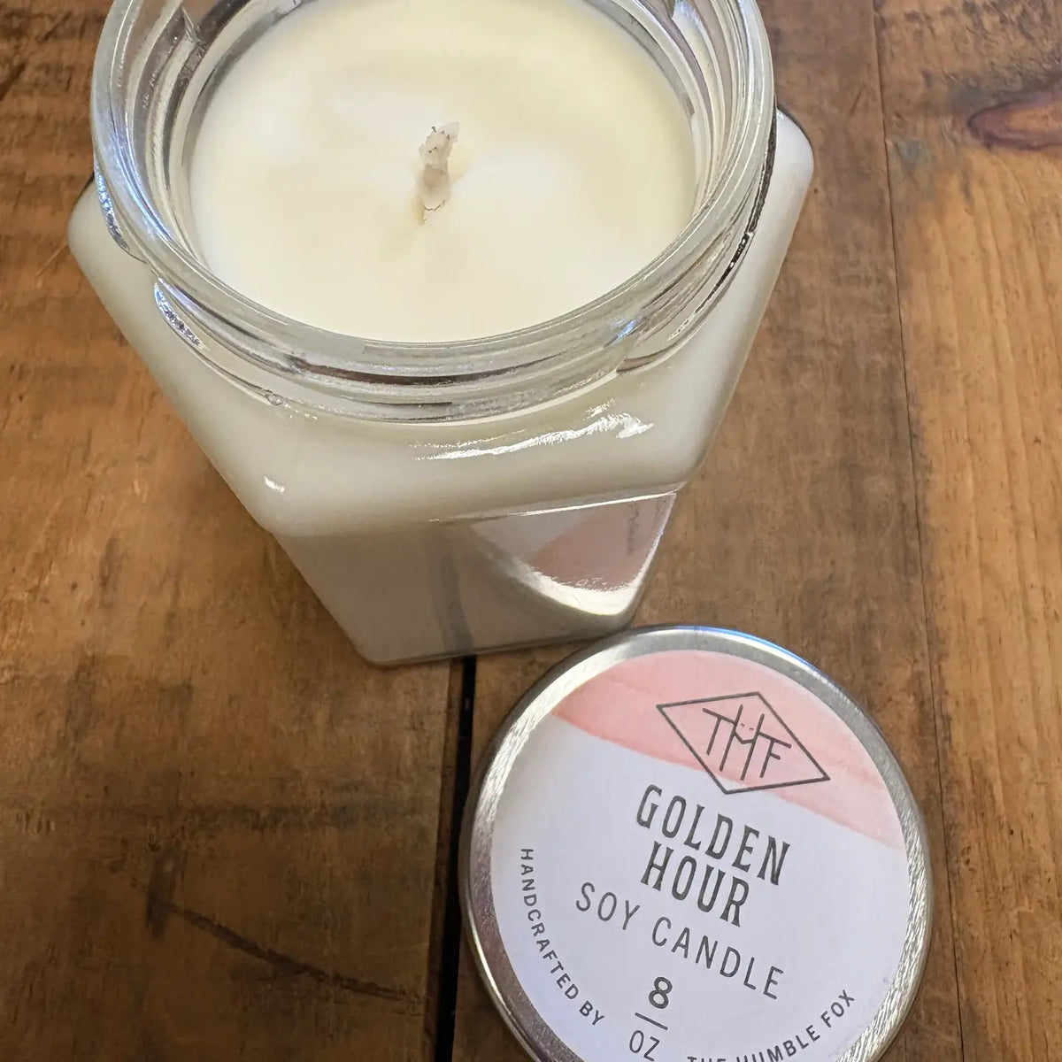 Golden Hour Soy Candle - 8oz Hexagon Jar