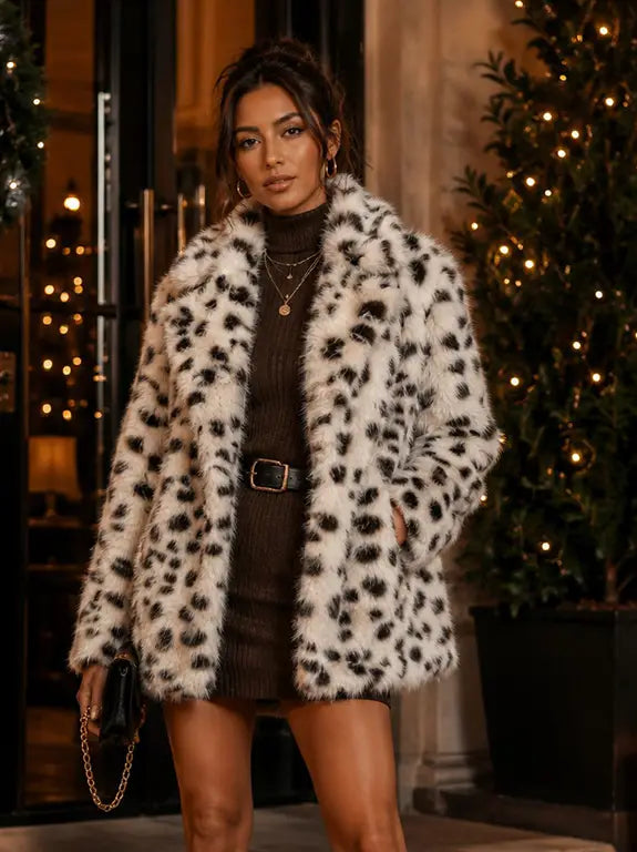 Dalmatian Faux Fur Coat