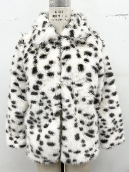 Dalmatian Faux Fur Coat