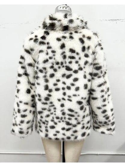 Dalmatian Faux Fur Coat