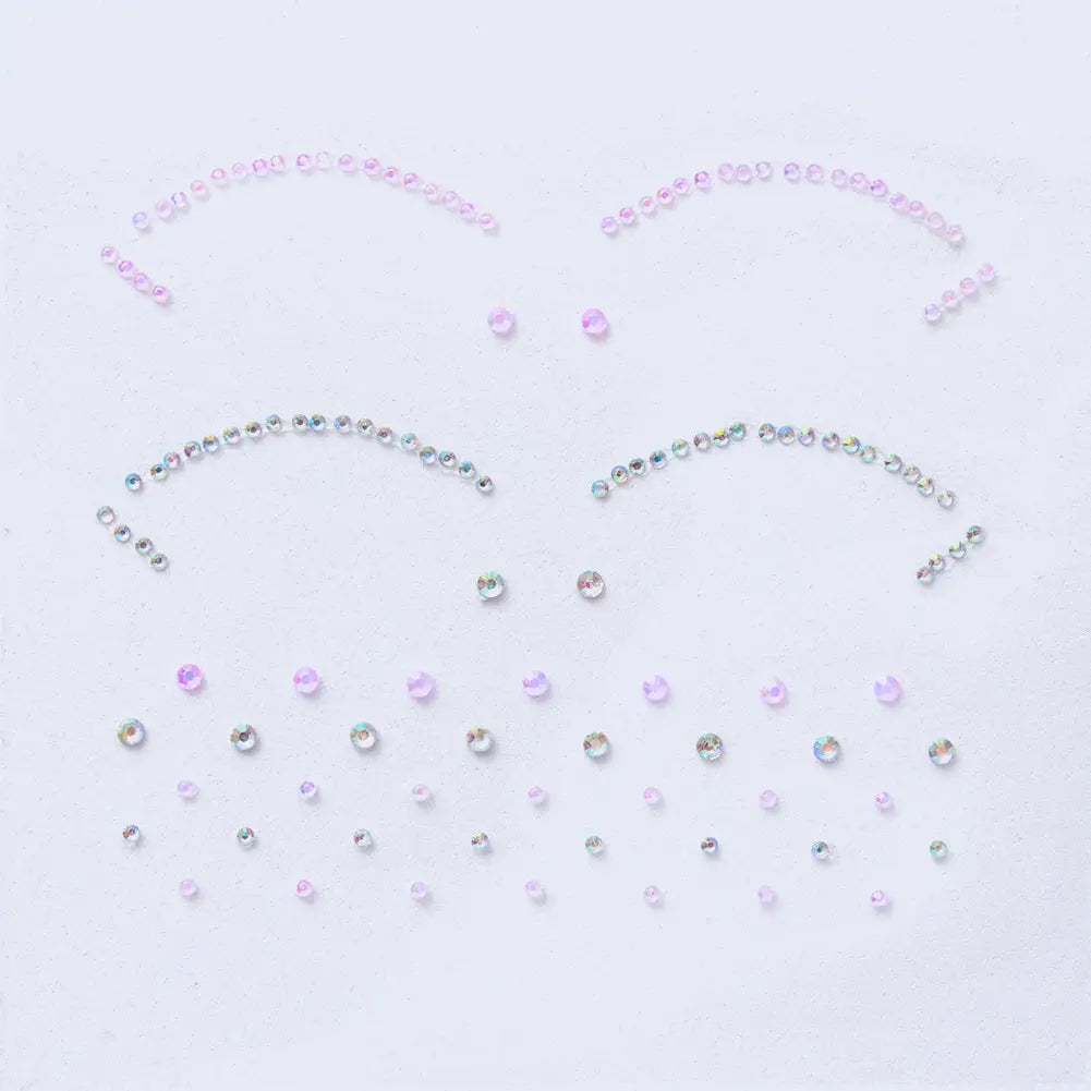 Lavender Iridescent Cut Crease Face and Eye Jewel Stickers