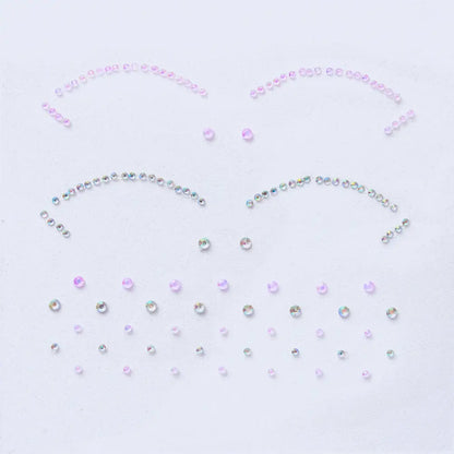 Lavender Iridescent Cut Crease Face and Eye Jewel Stickers