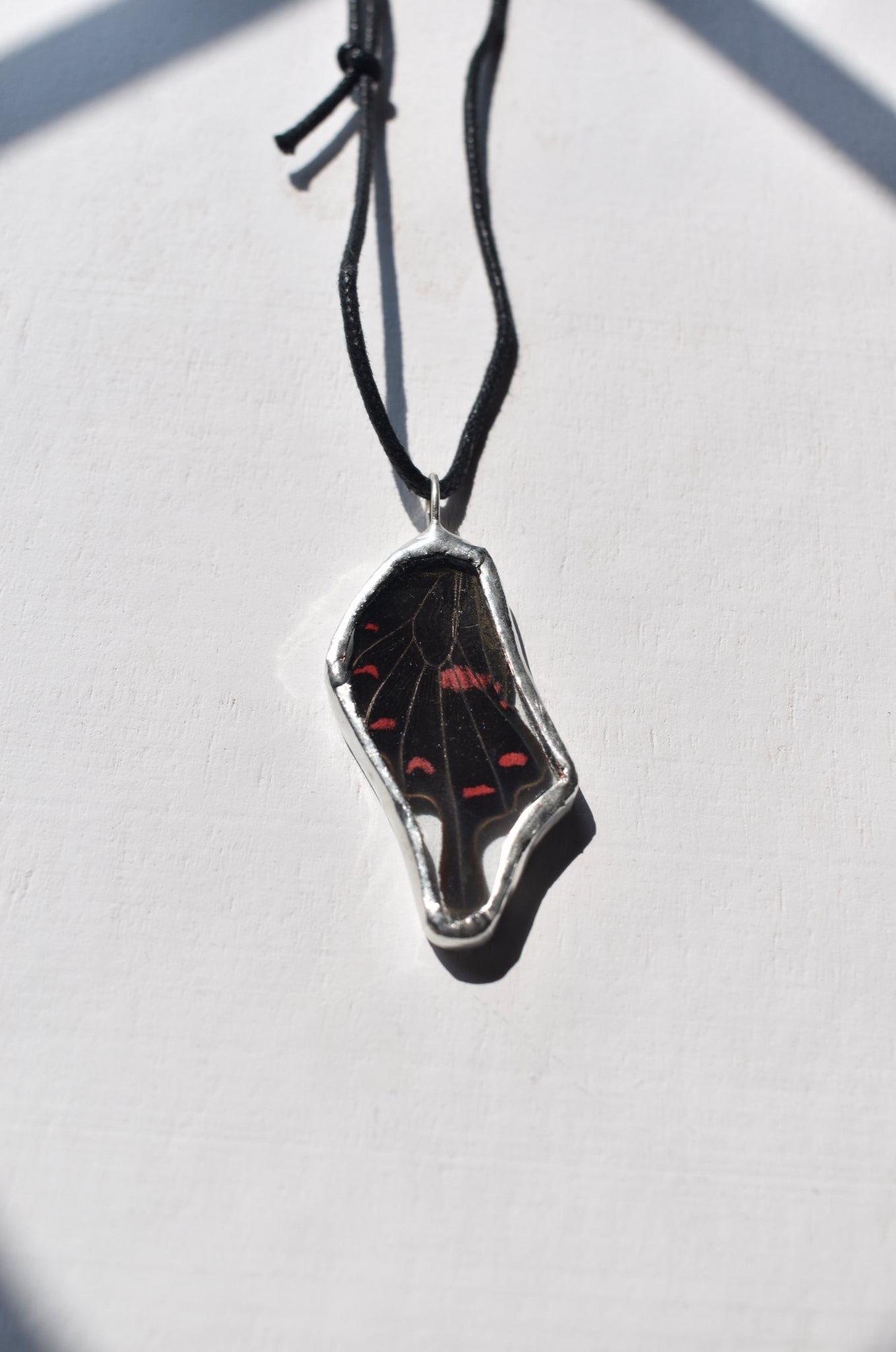 Red Swallowtail Single Wing Pendant