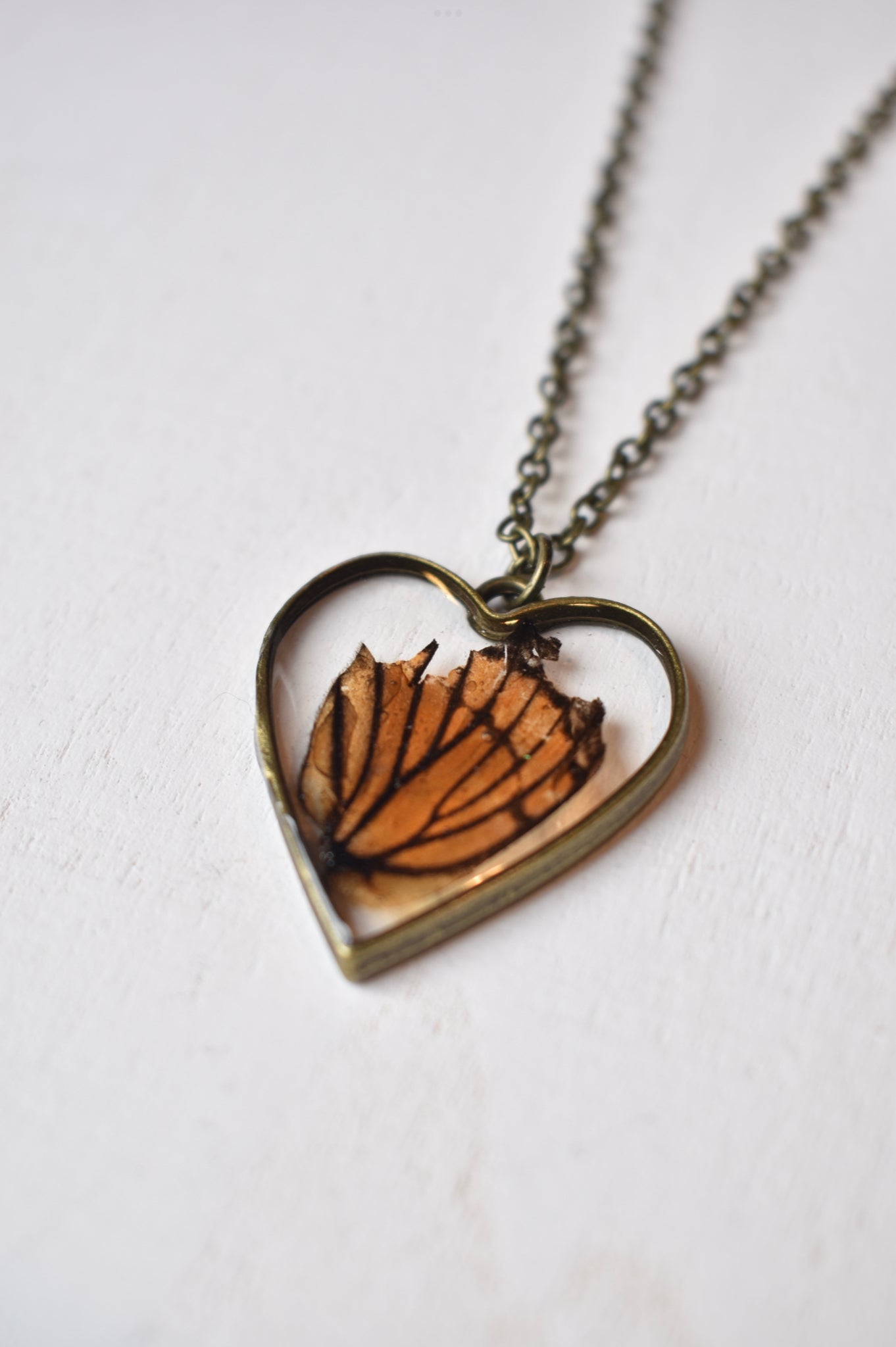 Butterfly Wing Pendant (Heart)