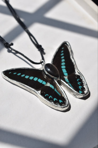 Graphium with Obsidian Pendant