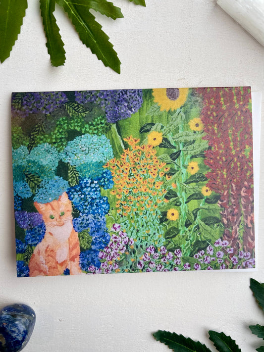 Flora and Feline (Blank Card)